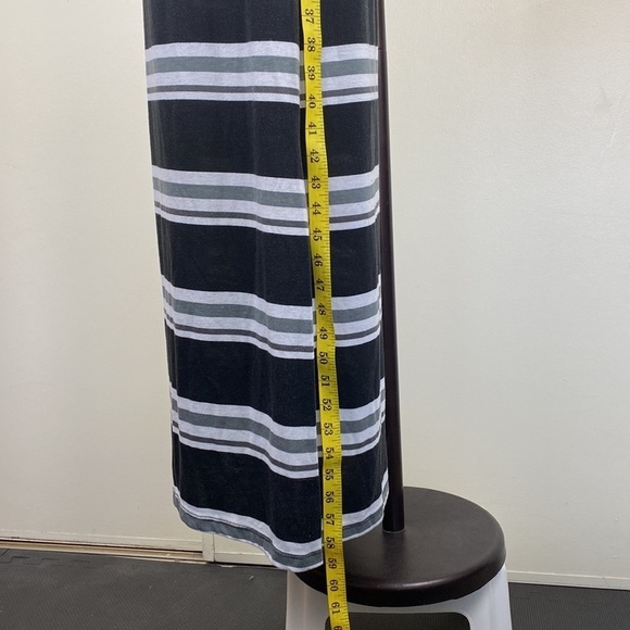 Striped Black and White Maxi Dress - Picture 11 of 16